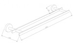 MEXEN - Loft dual držák ručníků chrom 7012625-00