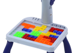 Mamido Mini projektor stolek Tetris 2v1 jednorožec modrý