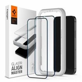 Spigen Glas tR AlignMaster FC Black 2 Pack ochranné sklo pro Apple iPhone 12 Pro černá (AGL01802)