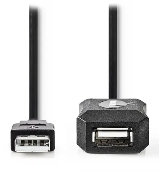 Nedis USB-A černá / Kabel USB / Aktivní prodlužovací / USB 2.0 / 5 m (CCGL60EXTBK50)