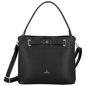 Luxusní dámská koženková kabelka do ruky Candice, černá