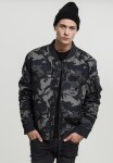 Vintage Camo Cotton Bomber Jacket tmavé camo