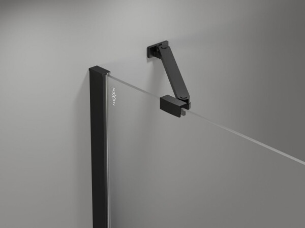 MEXEN - Mist sprchové dveře křídlové pravé 115, černá dekor, černá 8A4-115-000-70-77-P