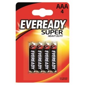 Eveready Super Baterie - Mikrotužka AAA 4 ks (blistr) (7638900227550)