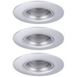 Paulmann 92907 Whirl LED vestavné svítidlo, LED, pevně vestavěné LED, 4.9 W, hliník (kartáčovaný), saténová, sada 3 ks