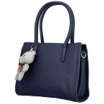 Módní dámská koženková kabelka do ruky Armin, tmavě modrá