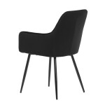 Jídelní židle, černá, sametová látka, DCH-215 BK4