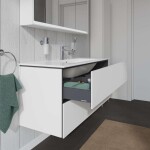 DURAVIT - L-Cube Umyvadlová skříňka 55x122x48 cm, 2 zásuvky, bílá mat LC624301818