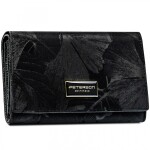 Módní dámská koženkovo-kožená peněženka Peterson Dasi, černá