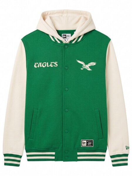 New Era Pánská bunda Philadelphia Eagles NFL Letterman Hooded Velikost: M