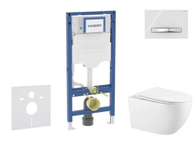 GEBERIT - Duofix Set předstěnové instalace, klozetu Gaia a sedátka softclose, tlačítko Sigma50, chrom/alpská bílá SANI11CA3141B