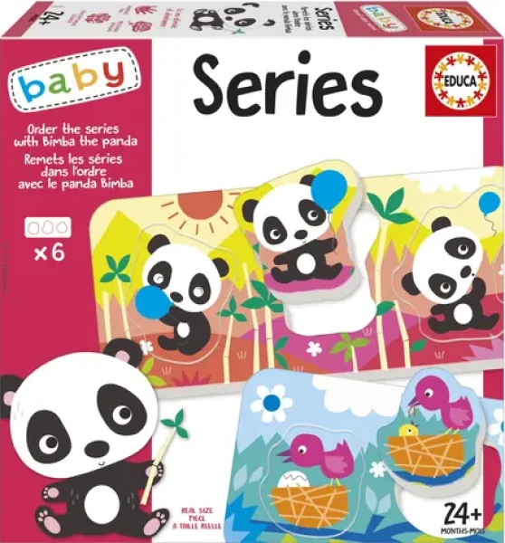 EDUCA Baby vkládačka Panda Bimba a kamarádi