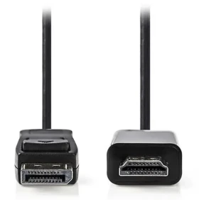 Nedis DisplayPort - HDMI černá / Redukční kabel / DisplayPort (M) - HDMI (M) / DP 1.2 / 3 m (CCGL37100BK30)