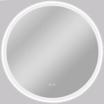 CERANO - Koupelnové LED zrcadlo Blanco, akrylátový rám - bílá lesklá - Ø 70 CER-541636