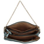 Stylová dámská koženková crossbody kabelka Ebbas, džínově modrá