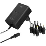 Ansmann 1201-0021 zásuvkový napájecí adaptér s redukcemi, nastavitelný 12 V/DC, 9 V/DC, 7.5 V/DC, 6 V, 4.5 V/DC, 3 V 300