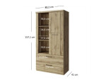 ARTEN (NANO Systems s.r.o.) Nízký otevřený regál DOORSET-1D2S (Dub navarra) NIZKY-OTEVRENY-REGAL-DOORSET-1D2S