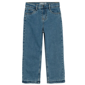 Zateplené džíny volný střih- modré - 104 DENIM