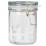 Ib Laursen Skleněná dóza s patentem Santa's Helpers 700 ml, čirá barva, sklo