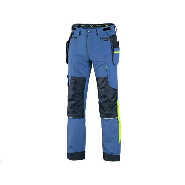 Kalhoty NAOS CXS pánské pasové modro-modré HV žluté doplňky 56 modro-modré