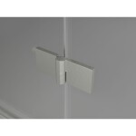 MEXEN/S - Lunar-F Duo sprchový kout skládací dveře 90 x 80, transparent, nikl kartáčovaný 836-090L-080P-97-00