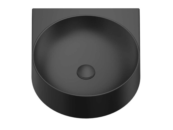 RAVAK - Yard Umyvadlo 41x50 cm, bez přepadu, bez otvoru pro baterii, matná černá XJX0D040000