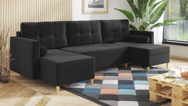 FRONTI Sedací souprava HILMAR šedá - DREAM VELVET 202.13