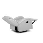 TV a relaxační křeslo, manuální polohování, potah stříbrná látka v dekoru kůže