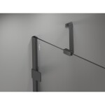MEXEN/S - Lunar sprchový kout čtvrtkruh křídlový levá 100 x 90 cm, transparent, grafit kartáčovaná 833-100L-090P-66-00