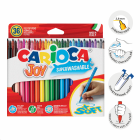 Carioca fixy Joy, 36 ks, mix barev