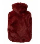 Hugo Frosch Classic Termofor s obalem z umělé kožešiny - extra dlouhý vlas – bordo (4250098505598)