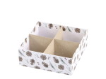Chic Antique Dárková krabice Pine cones White – set 3 ks, bílá barva, papír