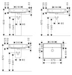 HANSGROHE - Xanuia Q Umyvadlo 60x48 cm, s přepadem, bez otvoru pro baterii, bílá 60240450