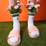 Žabky do bazénu basic plain pudre pink KUBKBB-SS24-02-08 40