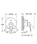 GROHE - BauLoop Baterie pod omítku, pro 2 spotřebiče, chrom 29189001