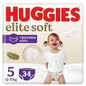 HUGGIES Elite Soft Pants 5, 12-17 kg, 34 ks
