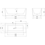 MEXEN - Nila volně stojící vana reliéf 170 x 75, bílá, bez krytky přepadu a zátky 52841708000-SS