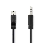 Nedis DIN Audio kabel DIN 5pinová (M) - jack 3.5 mm (M) 2.00 m černá (CAGL20100BK20)