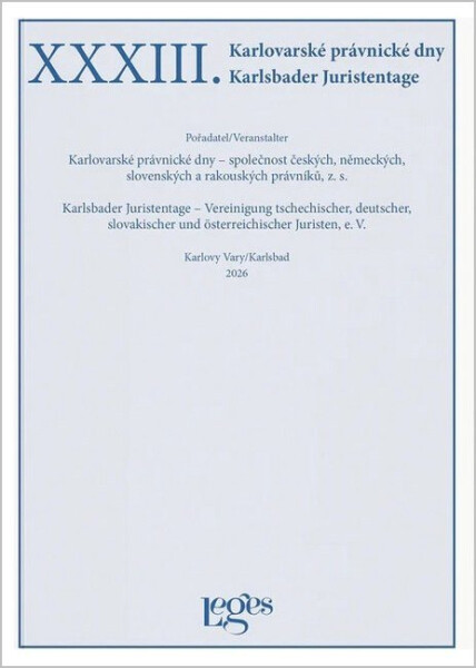 XXXIII. Karlovarské právnické dny - Vladimír Zoufalý