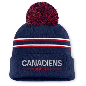 Fanatics Dámská zimní čepice Montreal Canadiens NHL Authentic Pro W/Cap Cuffed Pom Beanie