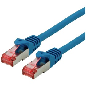 Roline 21.15.2644 RJ45 síťové kabely, propojovací kabely CAT 6 S/FTP 1.50 m modrá dvoužilový stíněný, bez halogenů, samozhášecí 1 ks