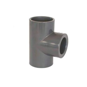 Aquaram PVC tvarovka - T-kus 90° redukovaný 75 x 50 mm, DN=75/50 mm, d=90 mm, lepení / lepení