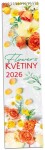 Nástěnný kalendář vázankový/kravata ARIA 2026 - Květiny