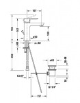 DURAVIT - A.1 Umyvadlová baterie s výpustí, chrom A11020001010
