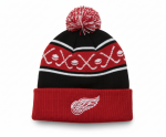 Outerstuff Dětská předškolní zimní čepice Detroit Red Wings NHL Face-Off Cuff Pom