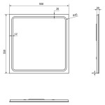 SAPHO - GEMINI zrcadlo s LED osvětlením 55x55cm GM055