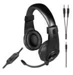 LEGATOS Stereo Gaming Headset černá / herní sluchátka / mikrofon / 3.5mm Jack / ovládání hlasitosti (SL-860014-BK)