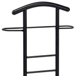 Němý sluha, výška 119 cm, MDF - dekor dub sonoma, kov - černý lak, nosnost 90 kg