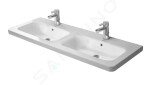 DURAVIT - DuraStyle Dvojumyvadlo nábytkové 1300x480 mm, s 1 otvorem pro baterie, s WonderGliss, alpská bílá 23381300001