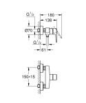 GROHE - QuickFix Start Sprchová nástěnná baterie, chrom 24208002